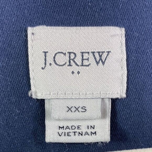 J. Crew Factory Women's Cotton Utility Jacket XXS Navy Blue With Hood & Pockets - Picture 6 of 11